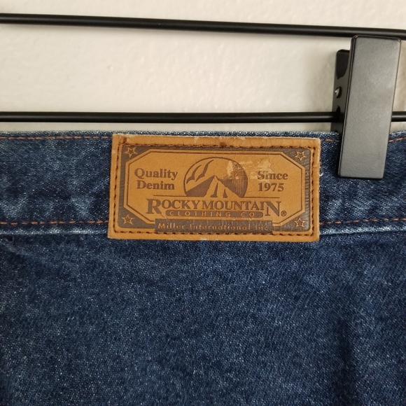 Vintage 90s Rocky Mountain High Rise Mom Straight Leg Rigid Denim Jeans Sz 17/18 - Picture 9 of 12